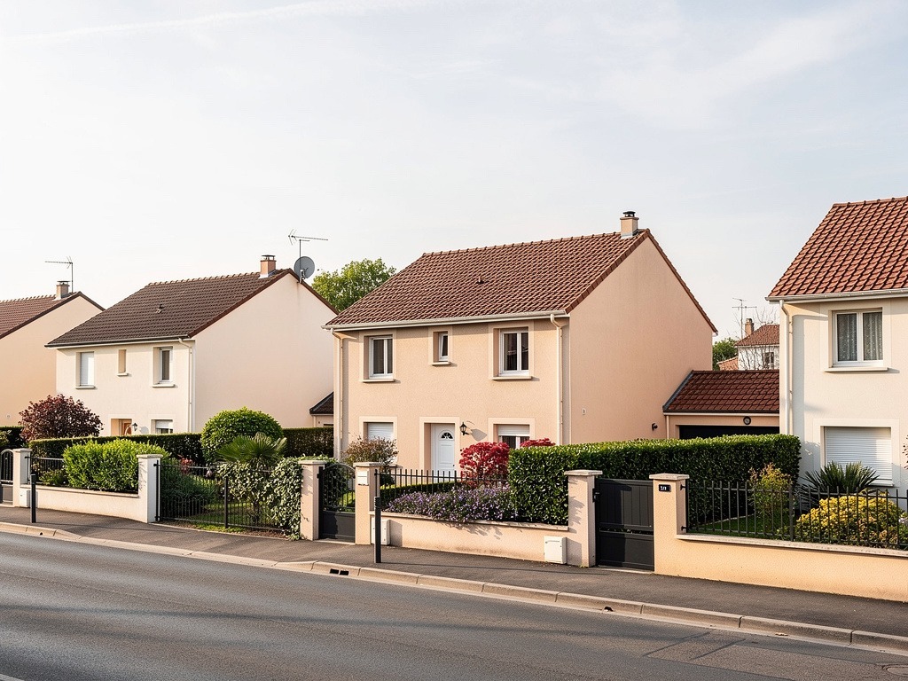 Maisons pavillonnaires du quartier Chennevières à Conflans-Sainte-Honorine