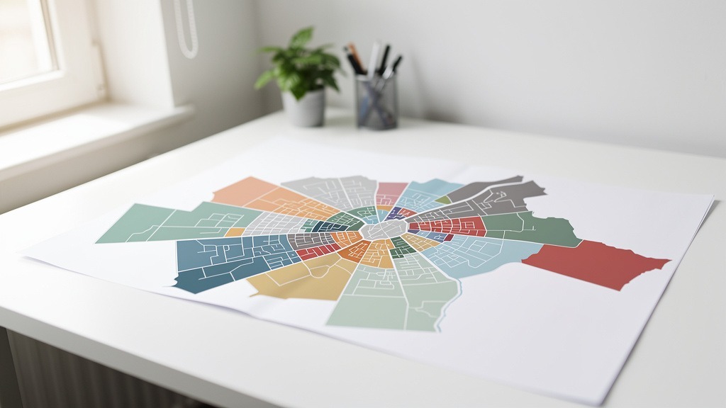 Carte comparative des quartiers de Joué-lès-Tours
