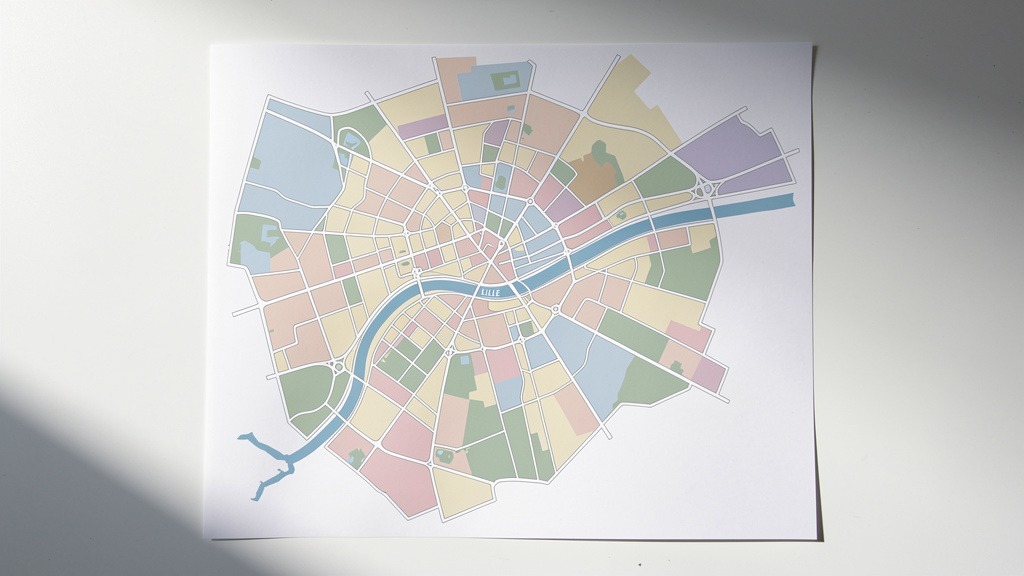 Carte des quartiers de Lille