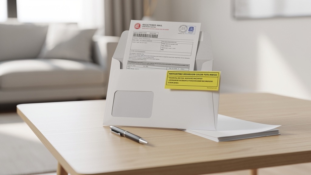 Courrier recommandé pour litige de voisinage