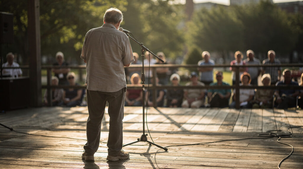 Hugues Aufray en concert sur scène