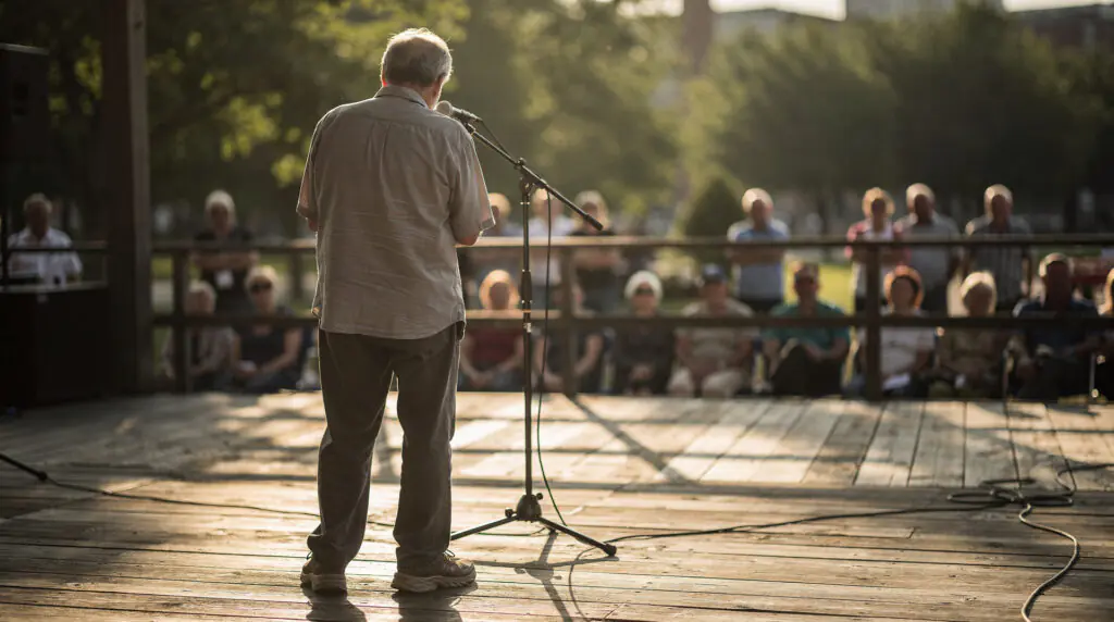 Hugues Aufray en concert sur scène