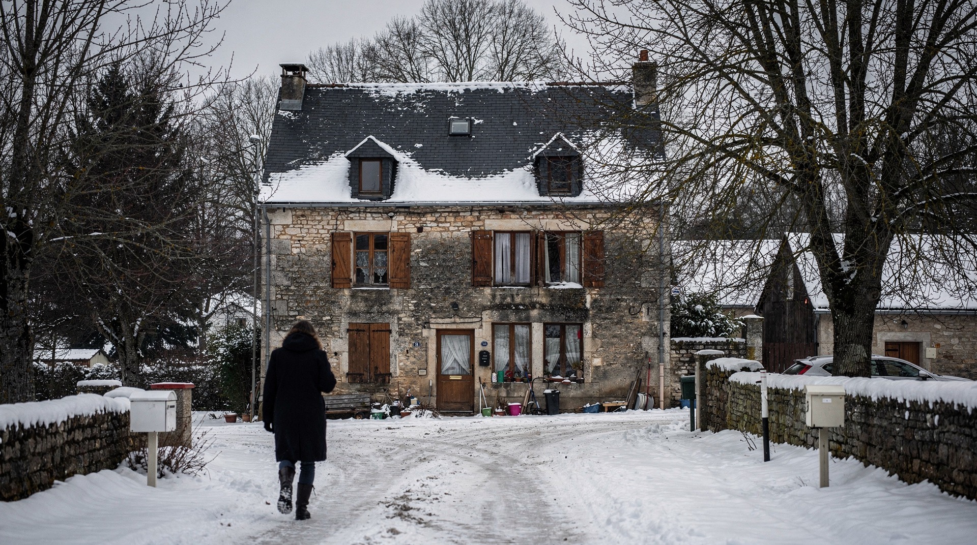 Maison d'artiste enneigée à Marly-le-Roi
