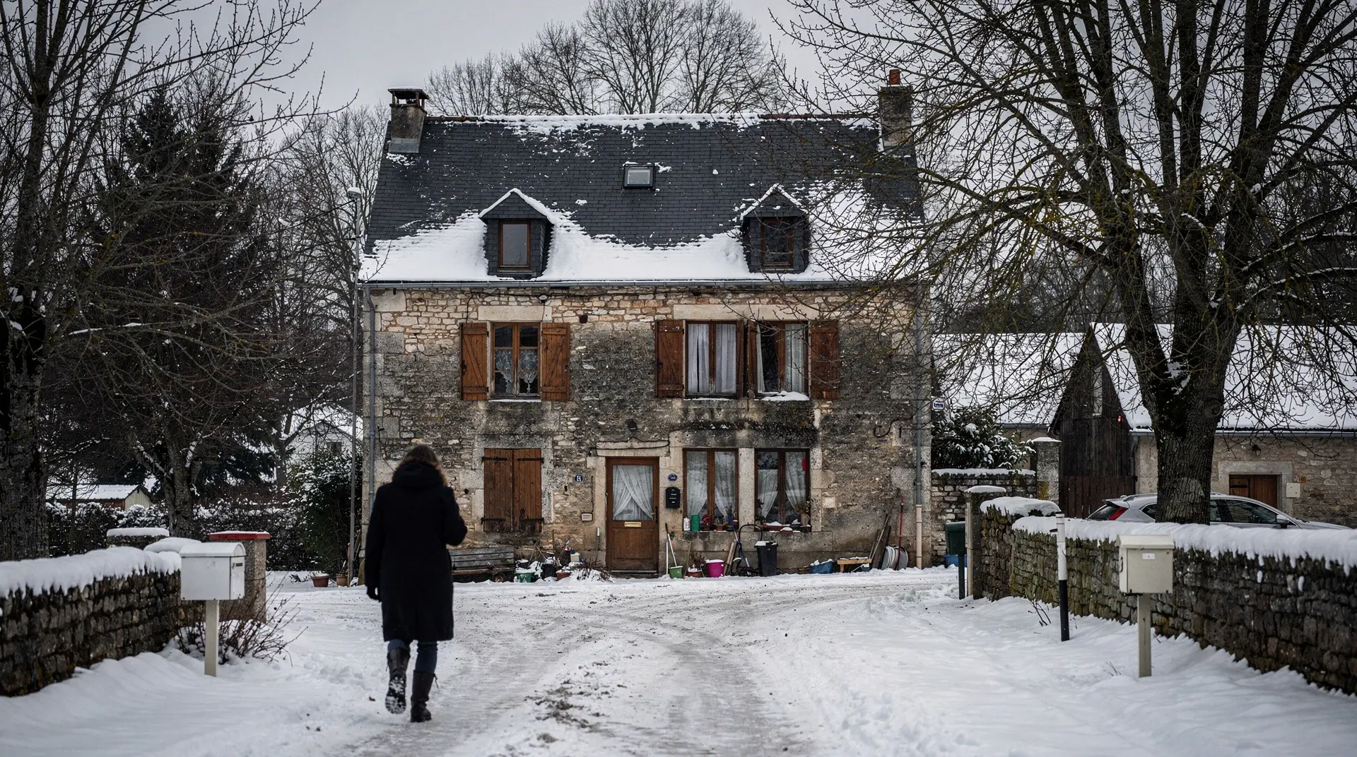 Maison d'artiste enneigée à Marly-le-Roi