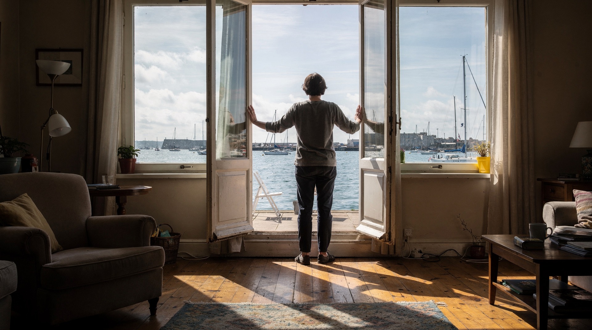 Vue sur le port de Brest depuis un appartement à vendre